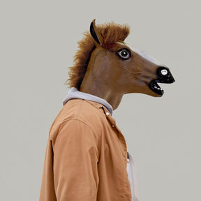 Brown Horse Head Mask Costume Accessory