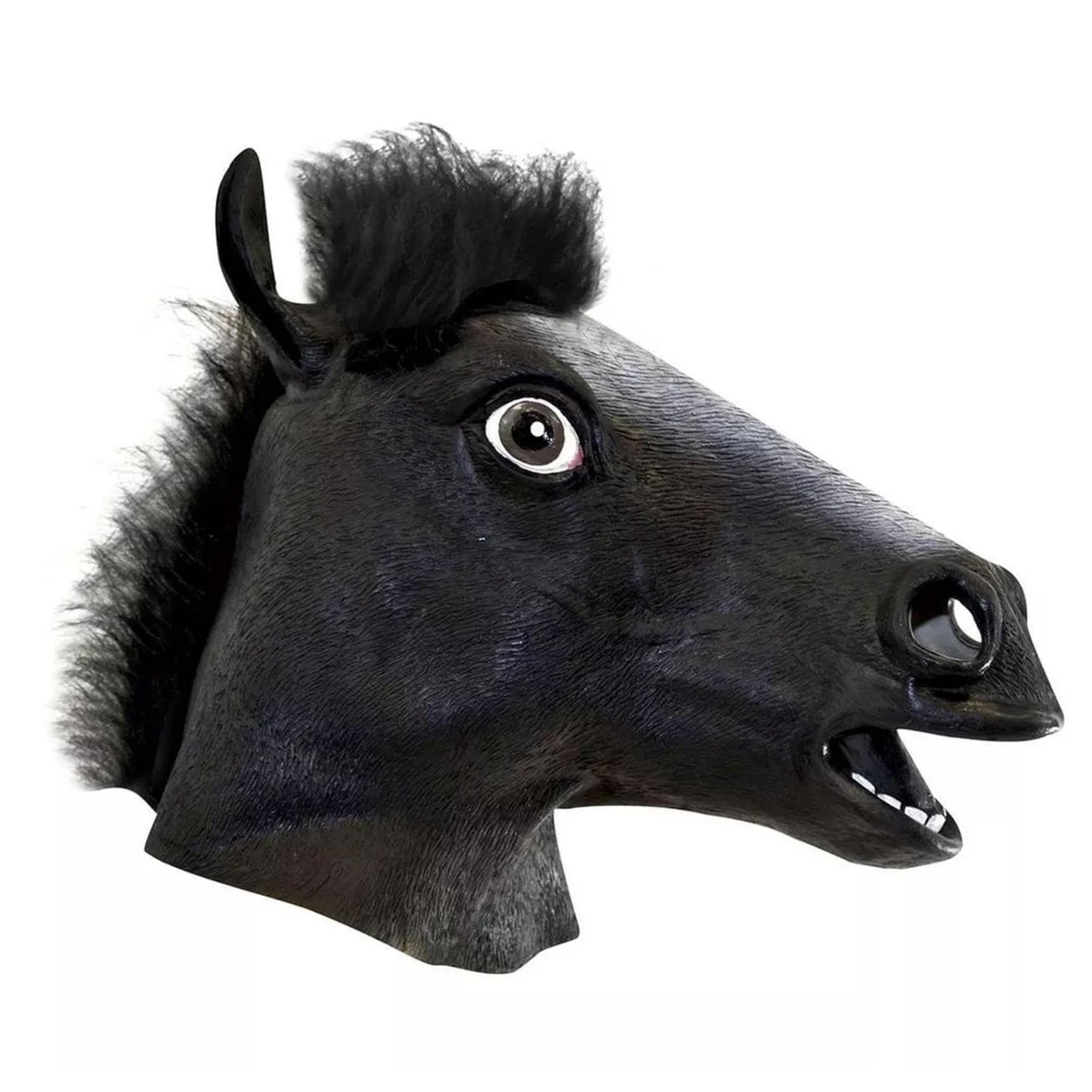 Black Horse Head Mask Costume Accessory