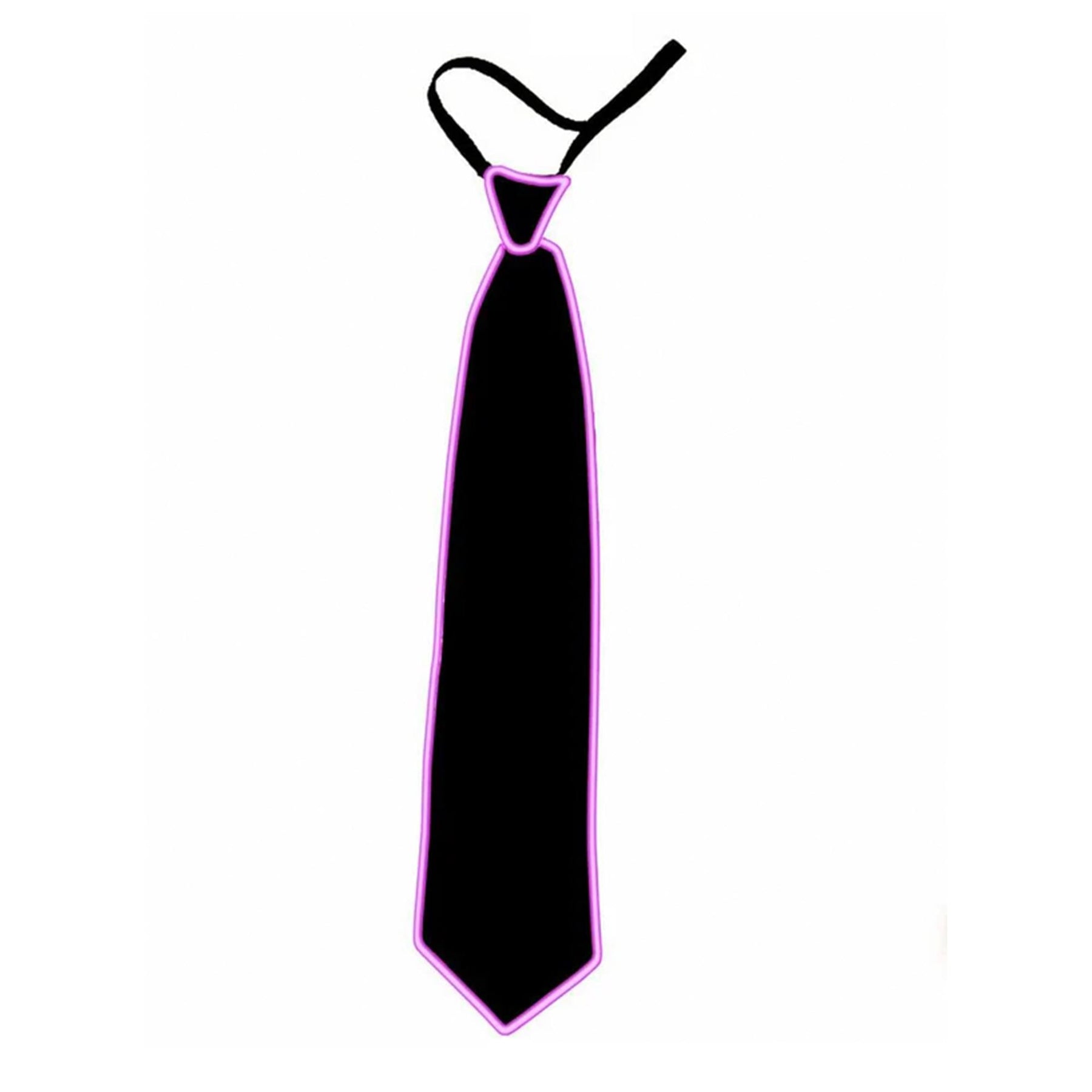 Glowman Glow Costume Neck Tie Pink