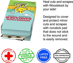 Peanuts Woodstock GAMAGO Bandages | Set of 18