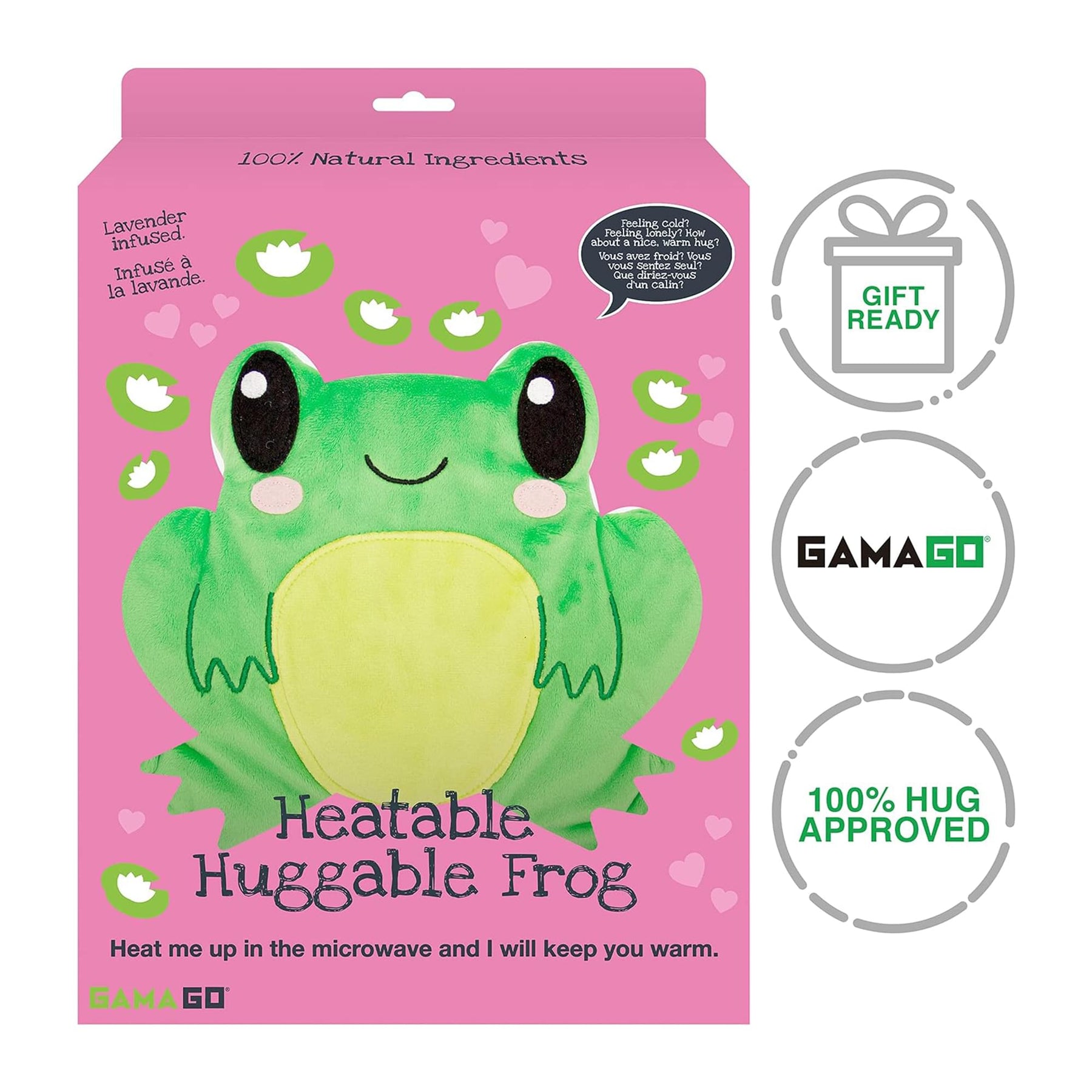 GAMAGO Frog Heating Pad & Pillow Huggable