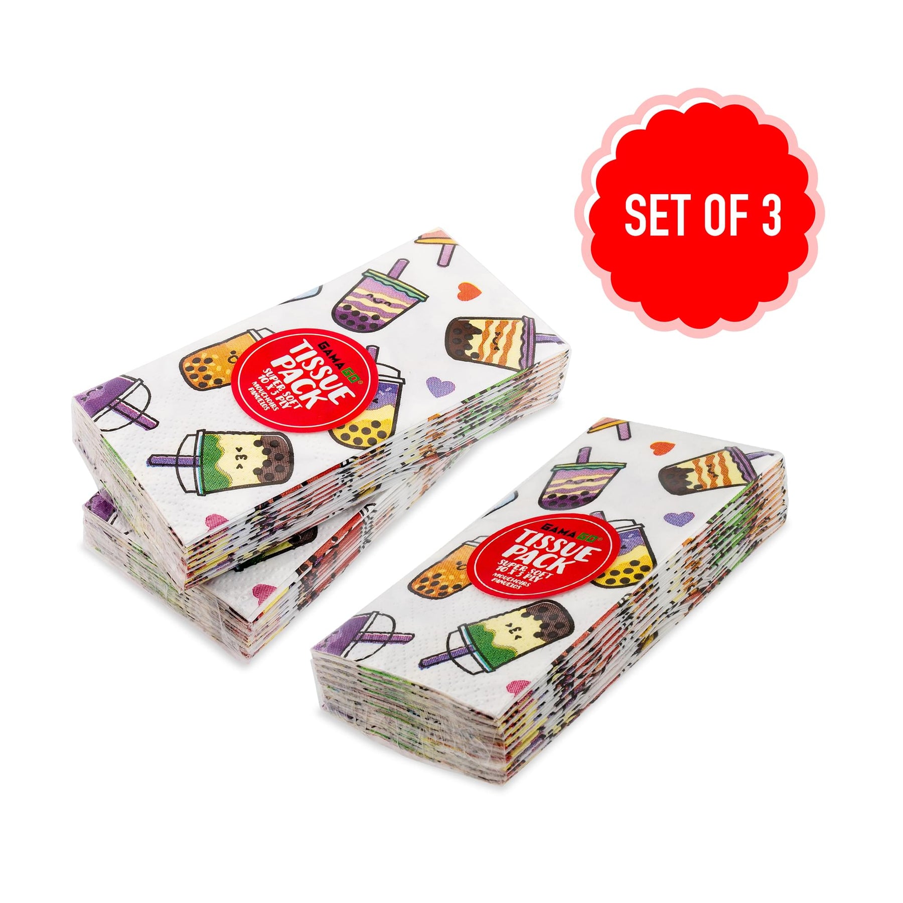 GAMAGO Boba Tissues | Set of 3 Packs