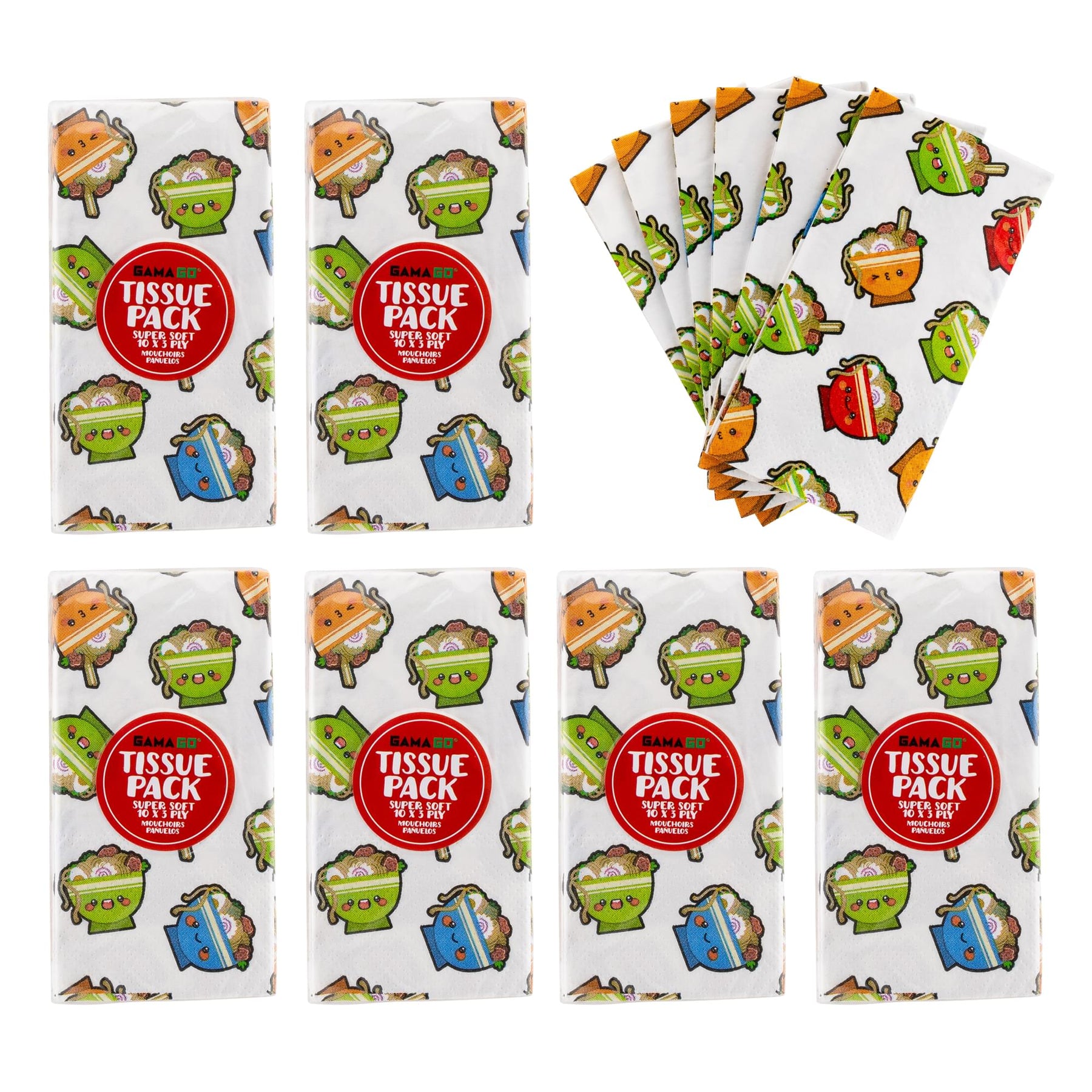 GAMAGO Ramen Tissues | Set of 6 Packs