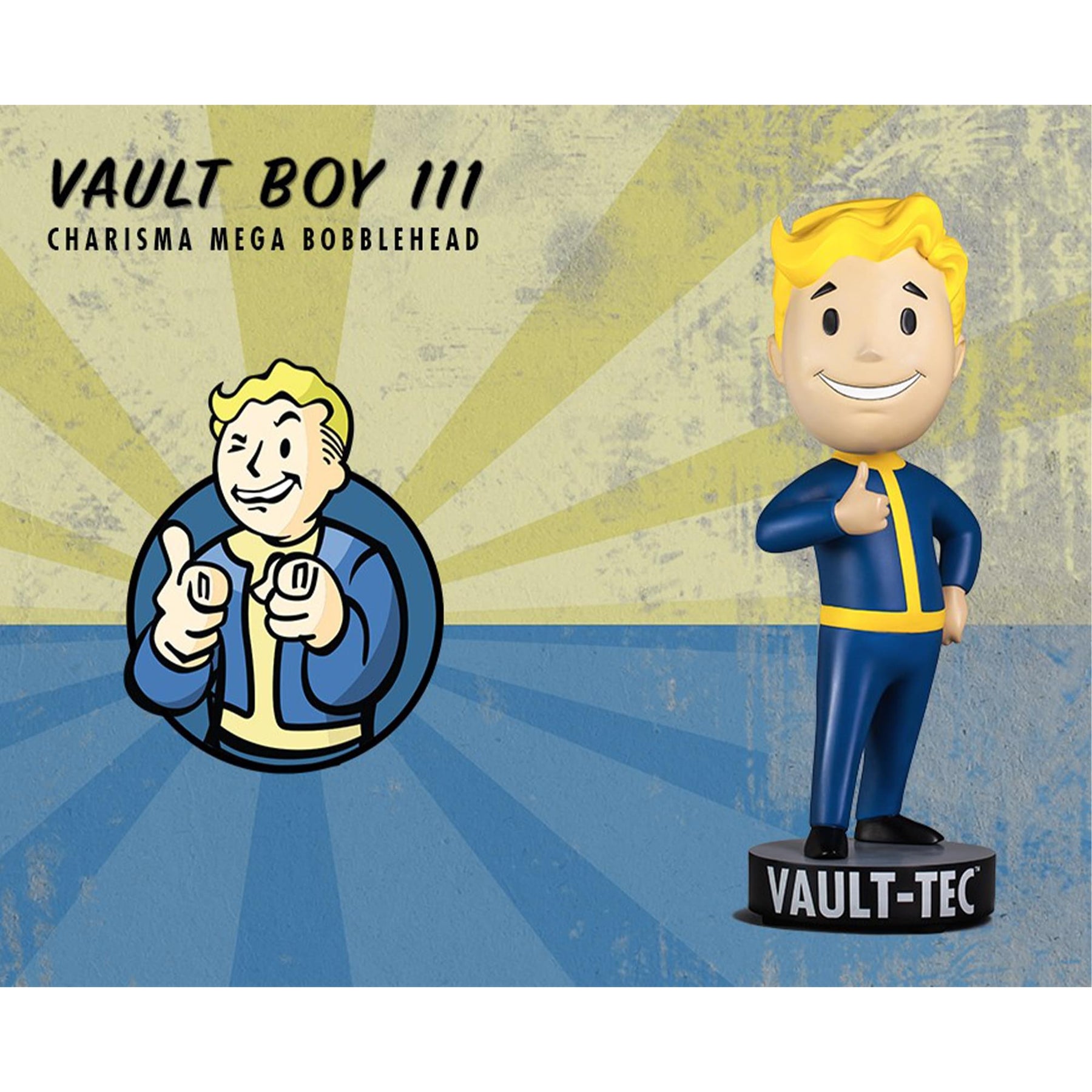 Fallout 4 Vault Boy 111 Charisma 15 Inch Resin Mega Bobblehead