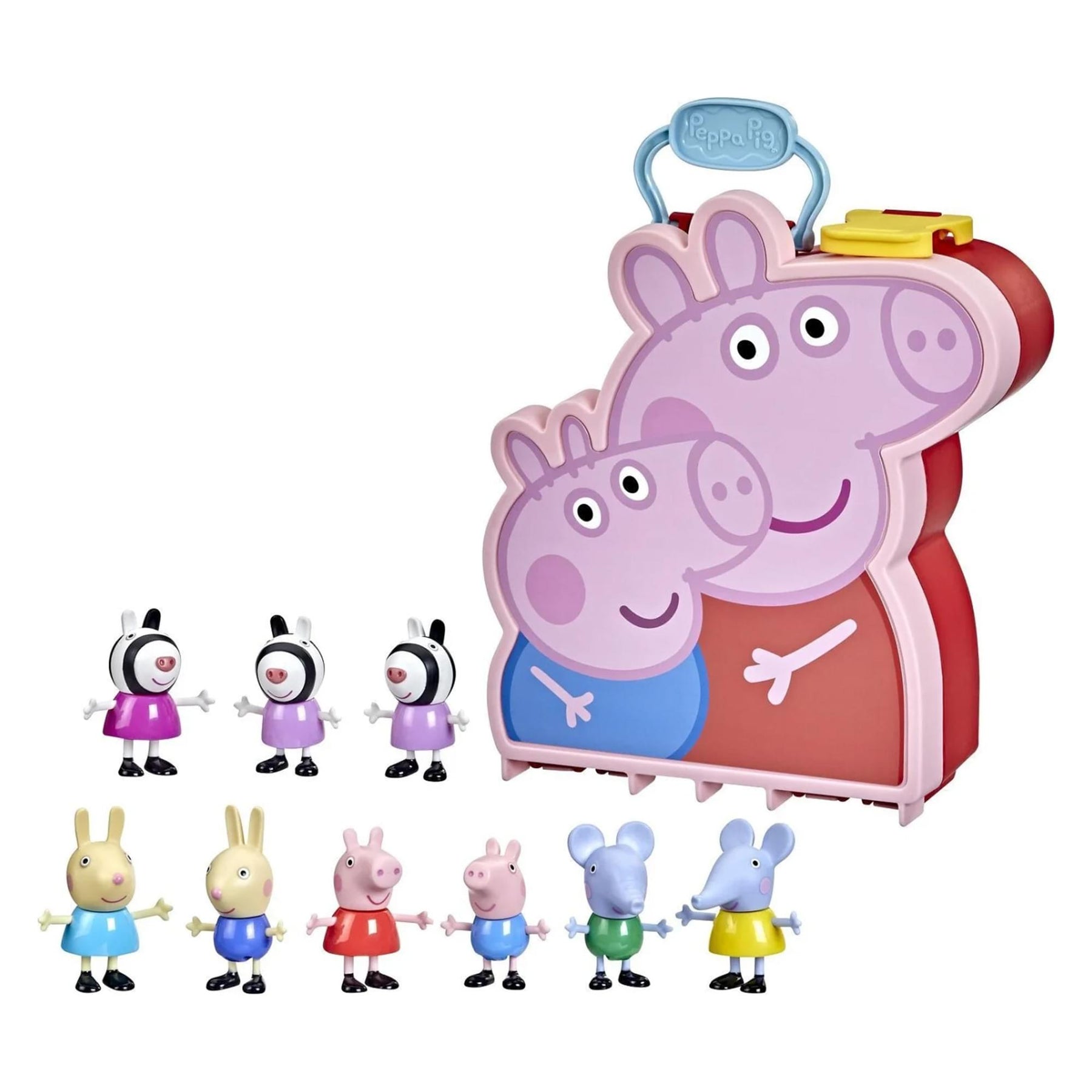 Peppa Pig Carry-Along Brothers and Sisters 9 Piece Figure Set