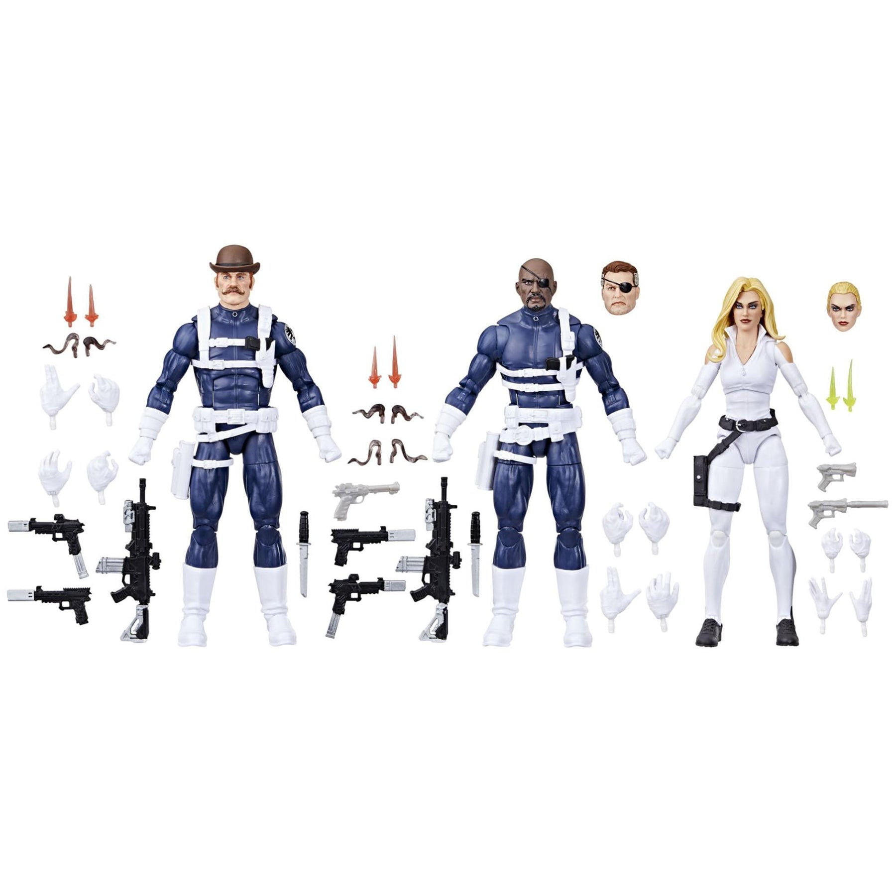 Marvel Legends 6 Inch Figure 3-Pack | Dugan, Sharon Carter & Fury Jr.