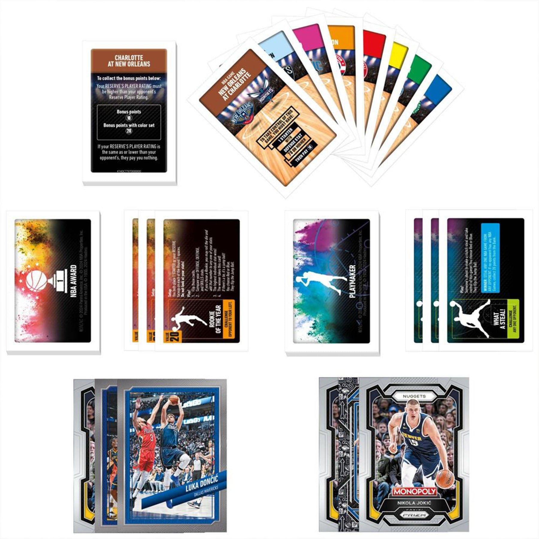 NBA Monopoly Prizm Board Game with Trading Cards | 2nd Edition