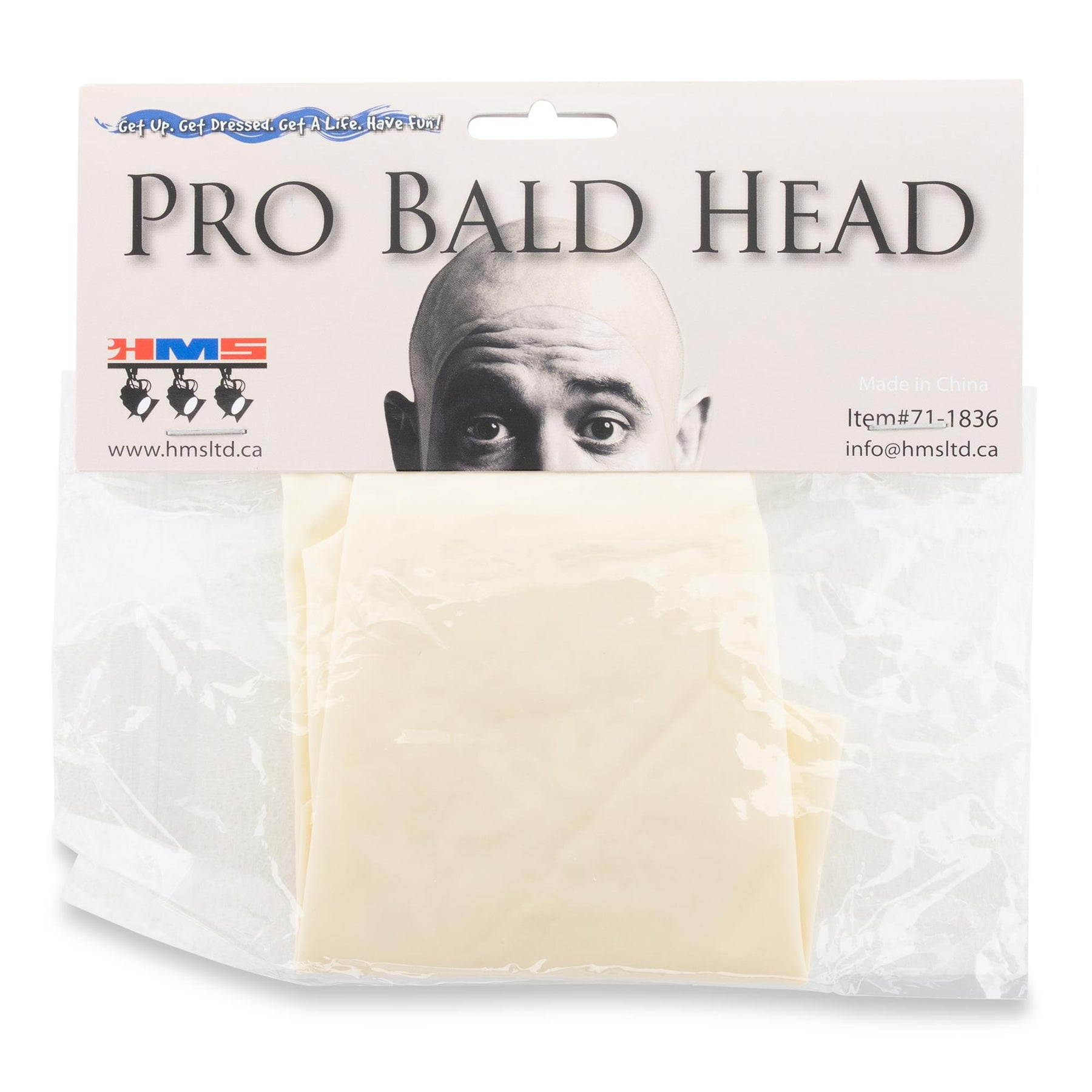 Cream Pro Bald Head Adult Costume Accessory | One Size