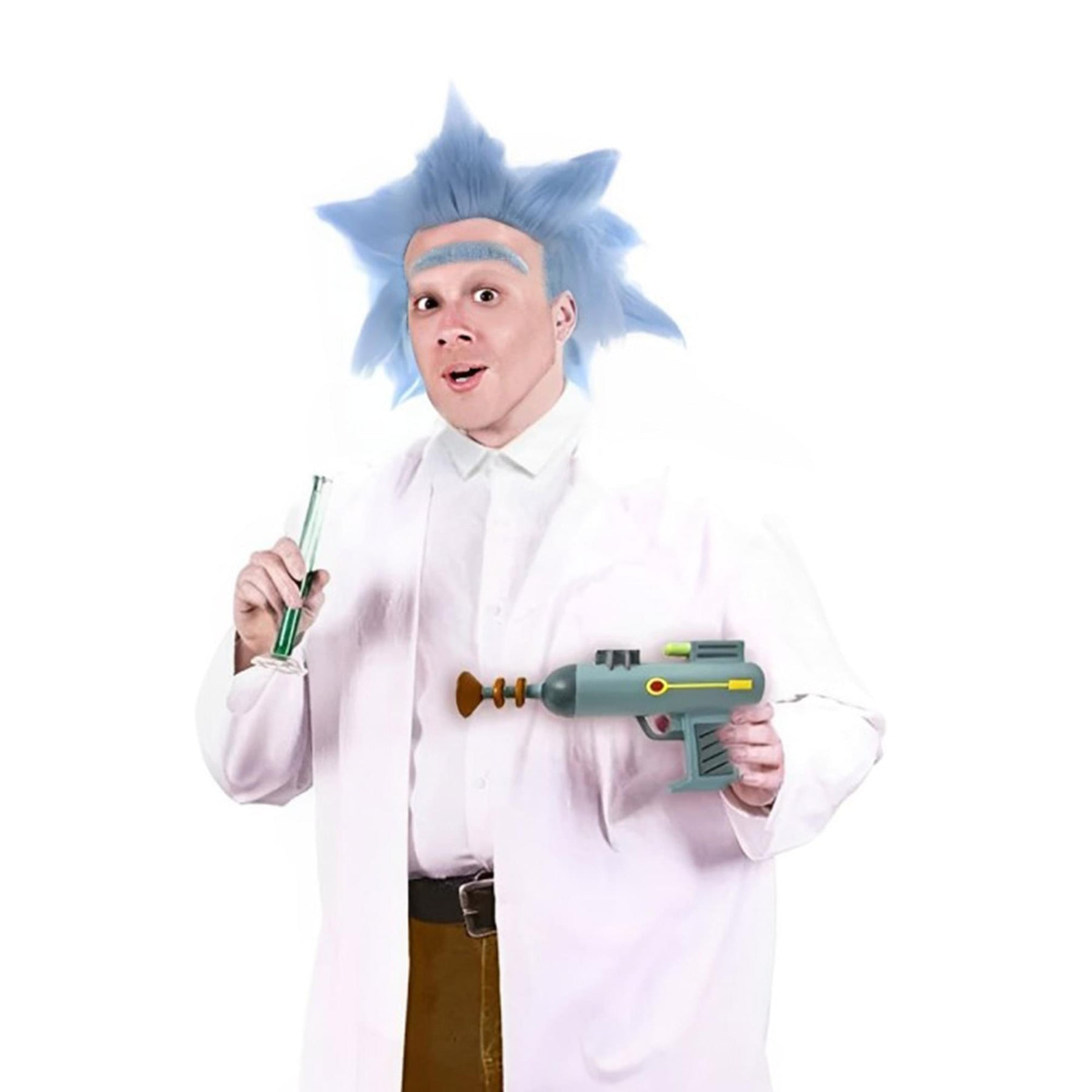 Rick and Morty Collectibles | Rick Sanchez Wig and Eyebrow | Adult Costume Set