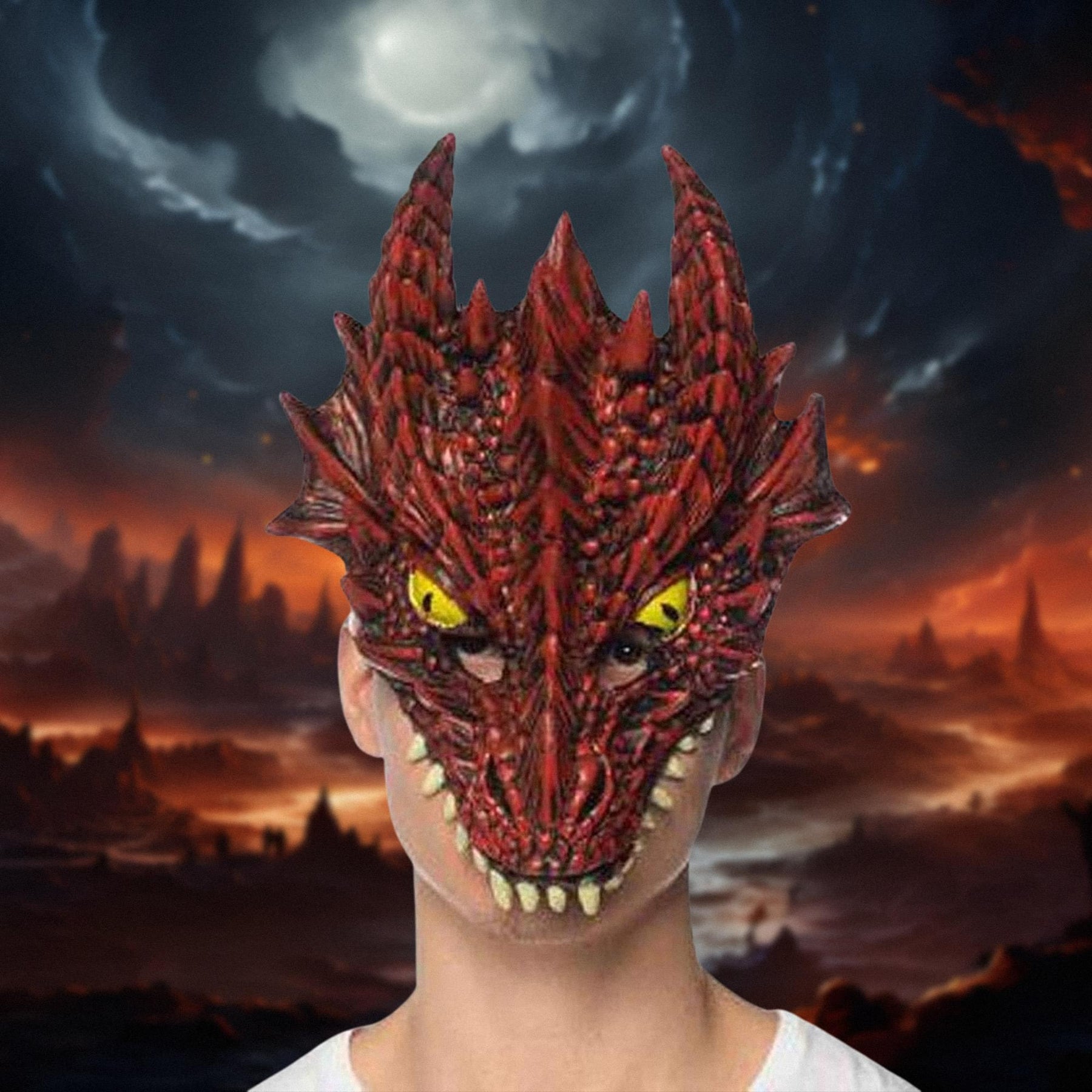 Supersoft Red Dragon Adult Costume Mask