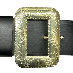 Oversized Santa Belt with Big Metal Buckle Costume Accessory