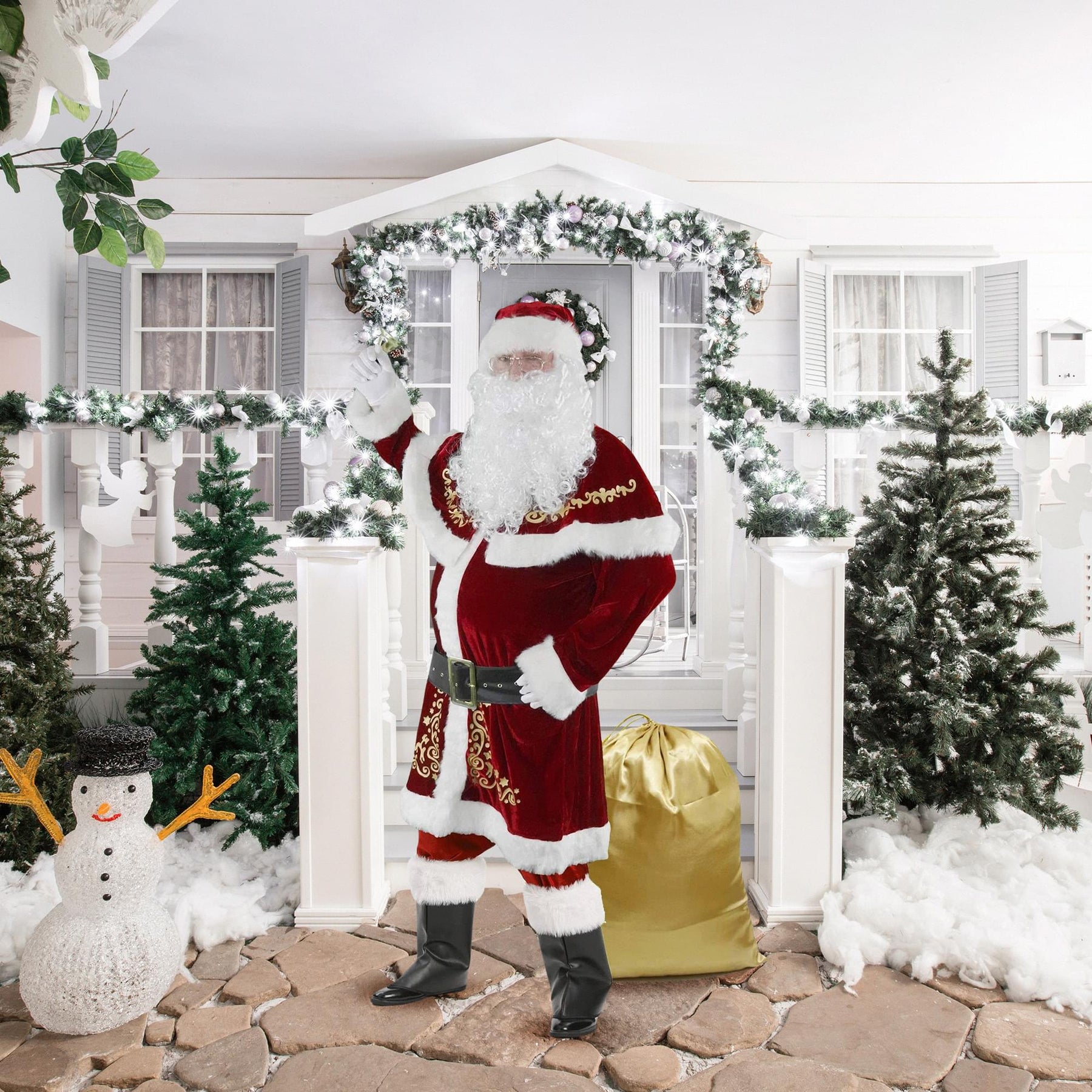 Oversized Santa Belt with Big Metal Buckle Costume Accessory