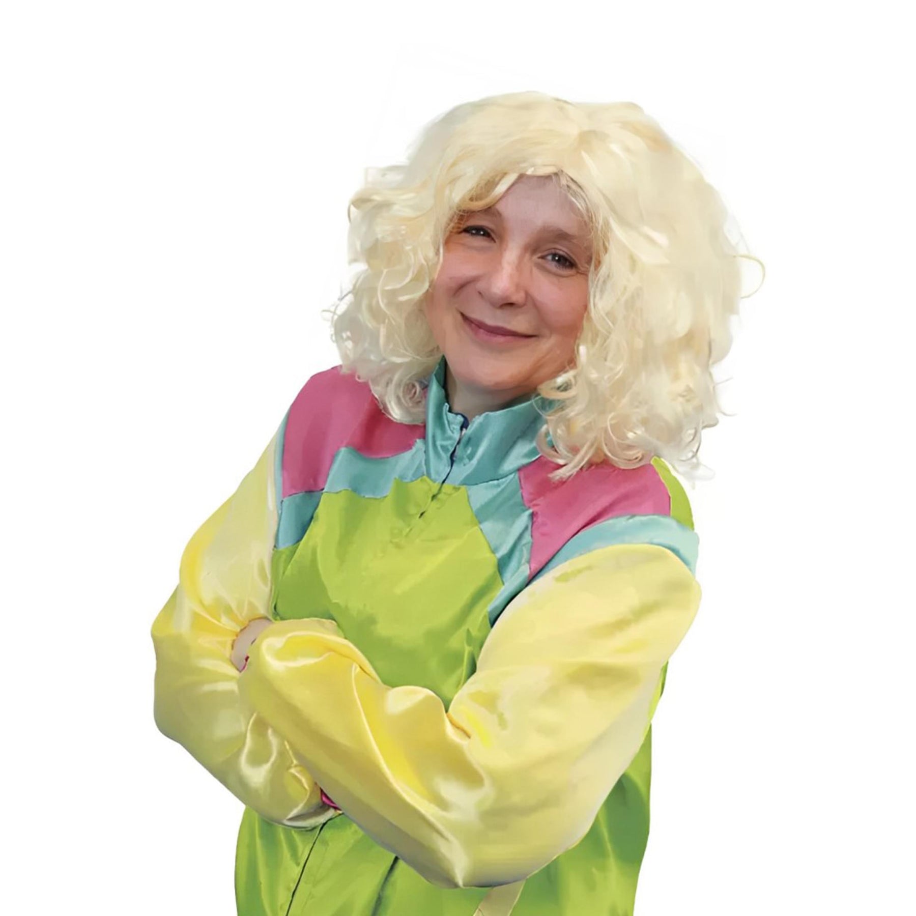 Gals 80's Windbreaker Set Includes Wig