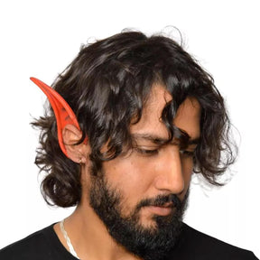 Red Latex Devil Flexi Costume Ears | Adult One Size