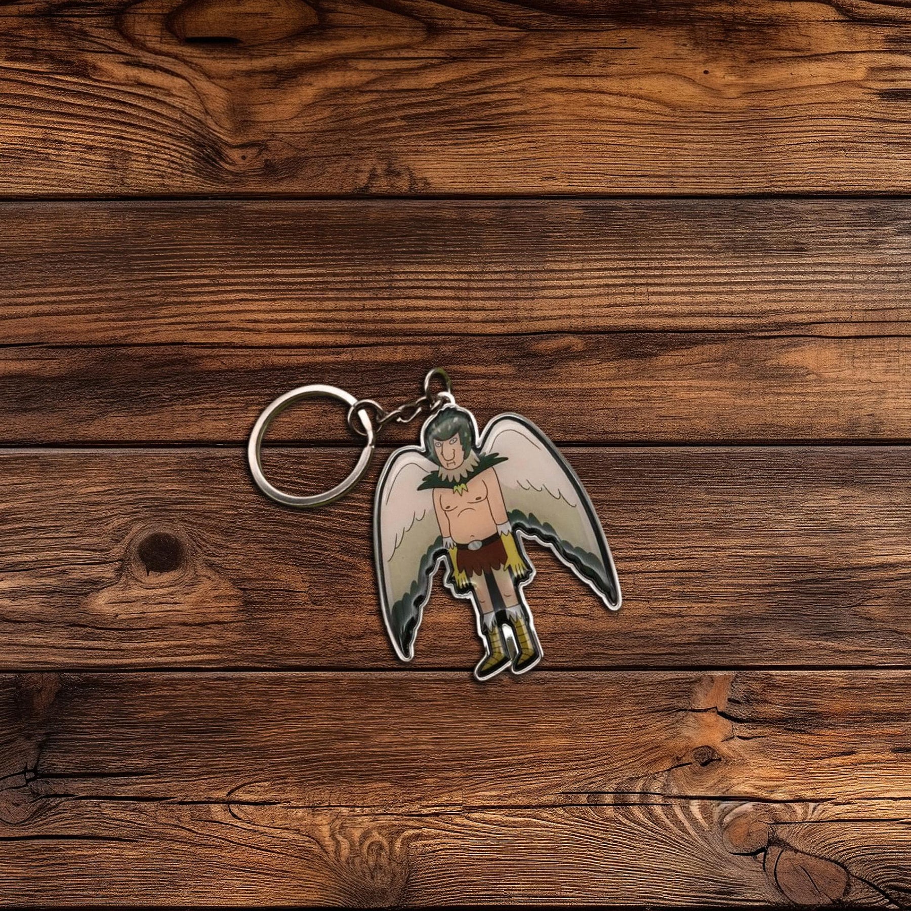 Rick and Morty Metal Keychain: Birdperson