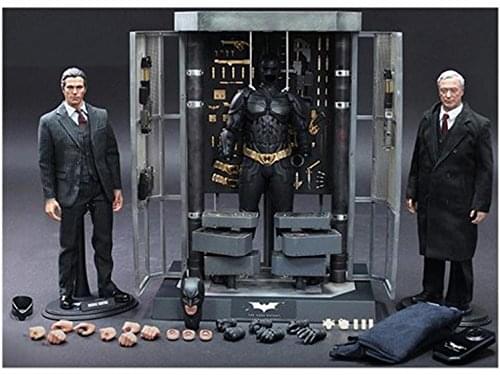 The Dark Knight 12" Figures Batman Armory With Bruce Wayne & Alfred By Hot Toys