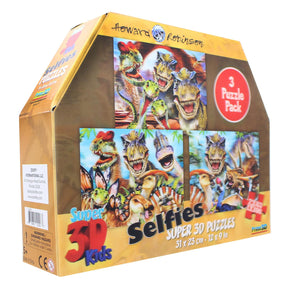 Howard Robinson- Dinosaur Selfies 63 & 100pc 3D Puzzle Box of 2