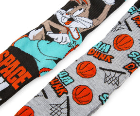 Space Jam Unisex Athletic Crew Socks | 2 Pairs | Size 6-12