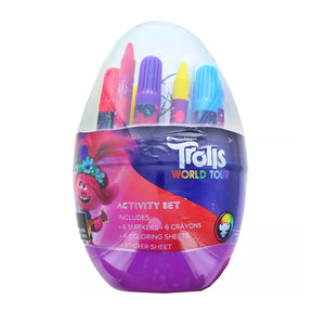 Trolls Activity Egg Craft Kit | Coloring Pages | Stickers | Markers | Crayons