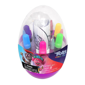 Trolls Activity Egg Craft Kit | Coloring Pages | Stickers | Markers | Crayons