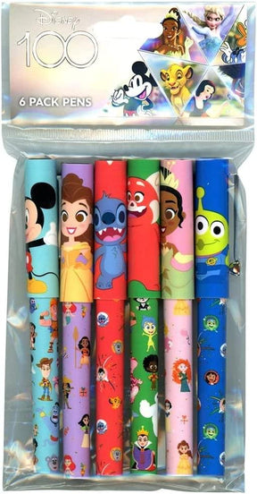 Disney 100th Anniversary Collectible Pen 6 Pack