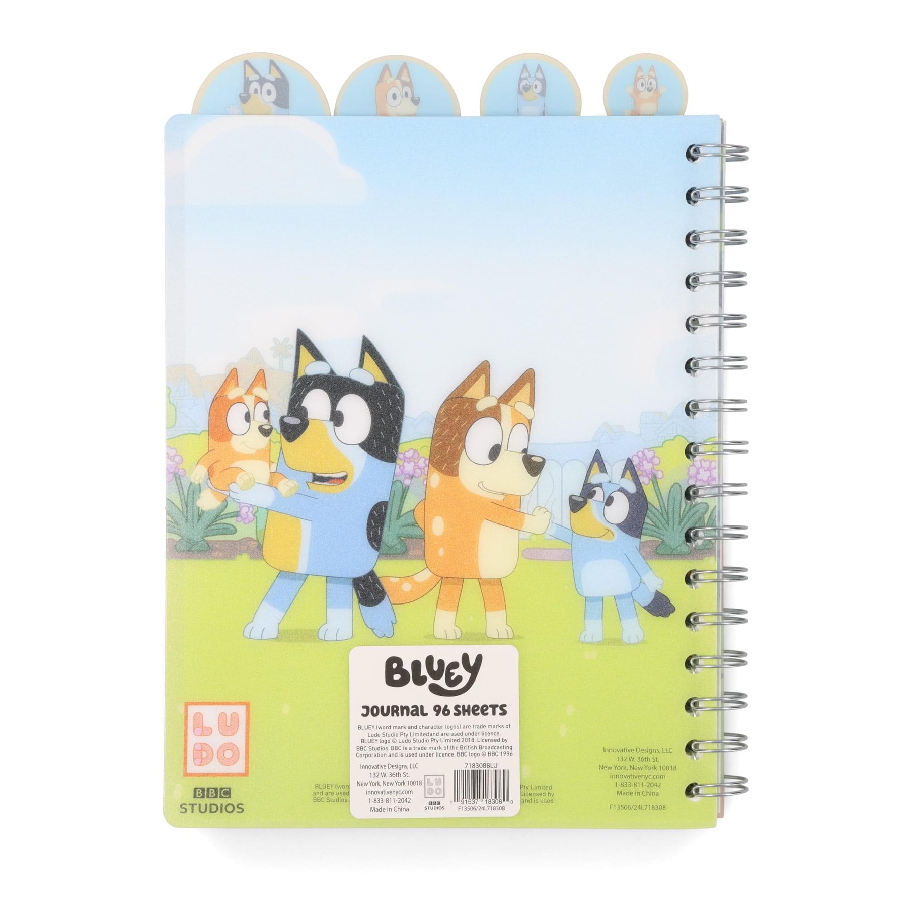 Bluey 4 Tab Spiral Bound Notebook