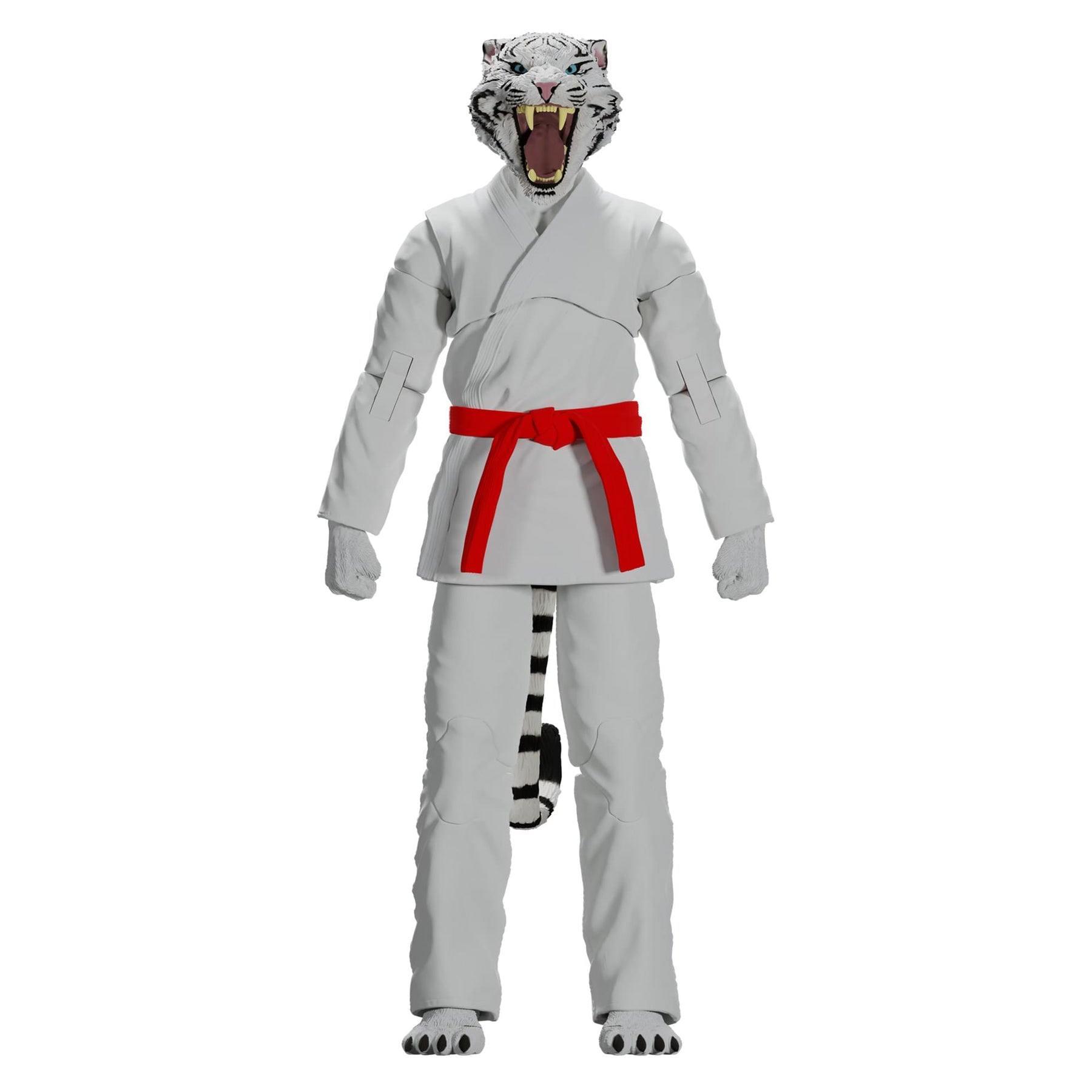 Zoo Jitsu Fighters 6 Inch Action Figure | Taj the White Tiger with White Gi