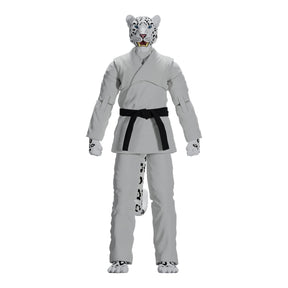 Zoo Jitsu Fighters 6 Inch Action Figure | Shadow the Snow Leopard with White Gi