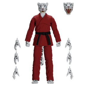 Zoo Jitsu Fighters 6 Inch Action Figure | Shadow the Snow Leopard with Red Gi