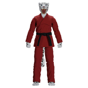 Zoo Jitsu Fighters 6 Inch Action Figure | Shadow the Snow Leopard with Red Gi