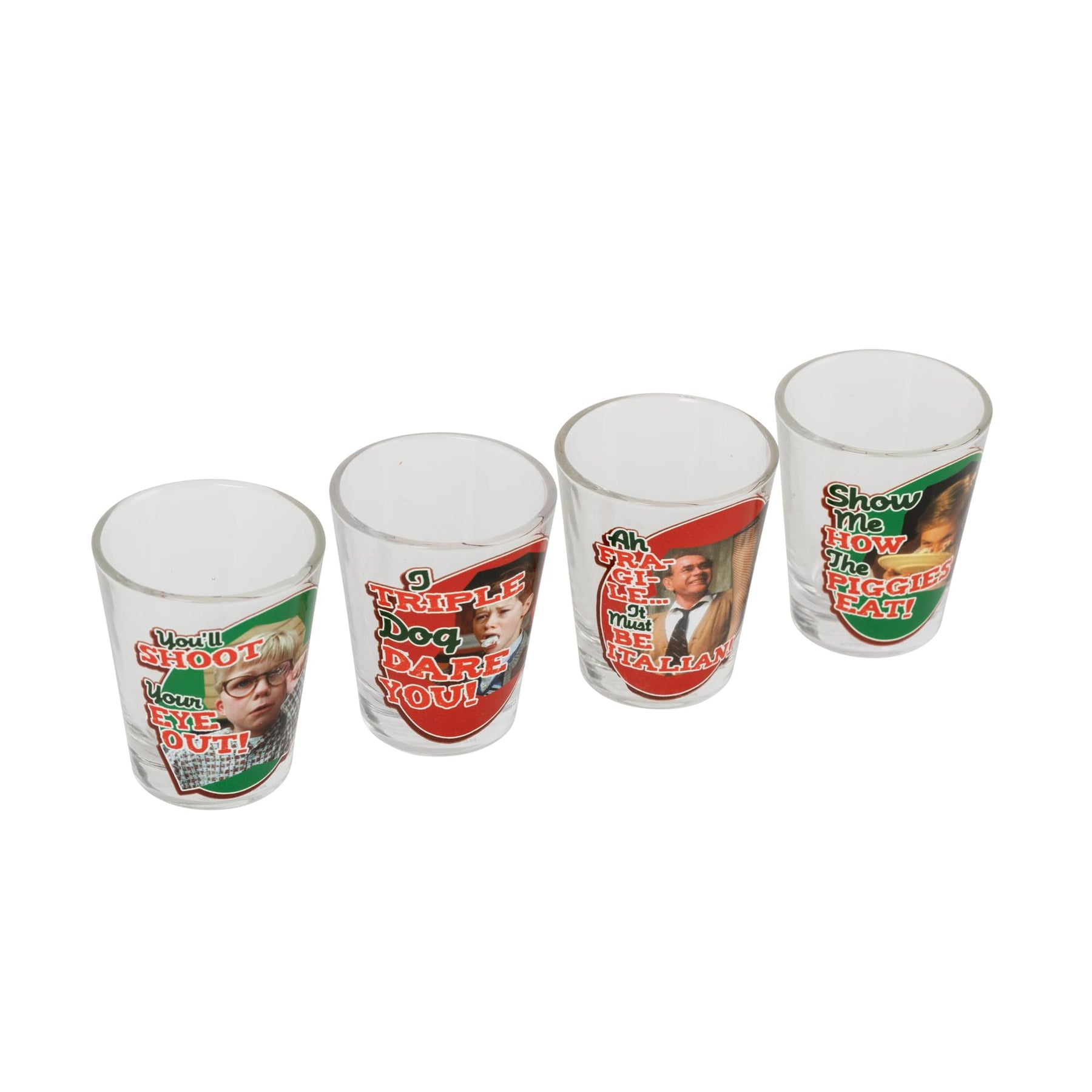 A Christmas Story Quotes 4 Piece Shot Glass Set