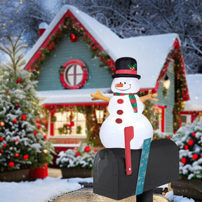 Snowman Inflatable Holiday Mailbox Cover and Topper