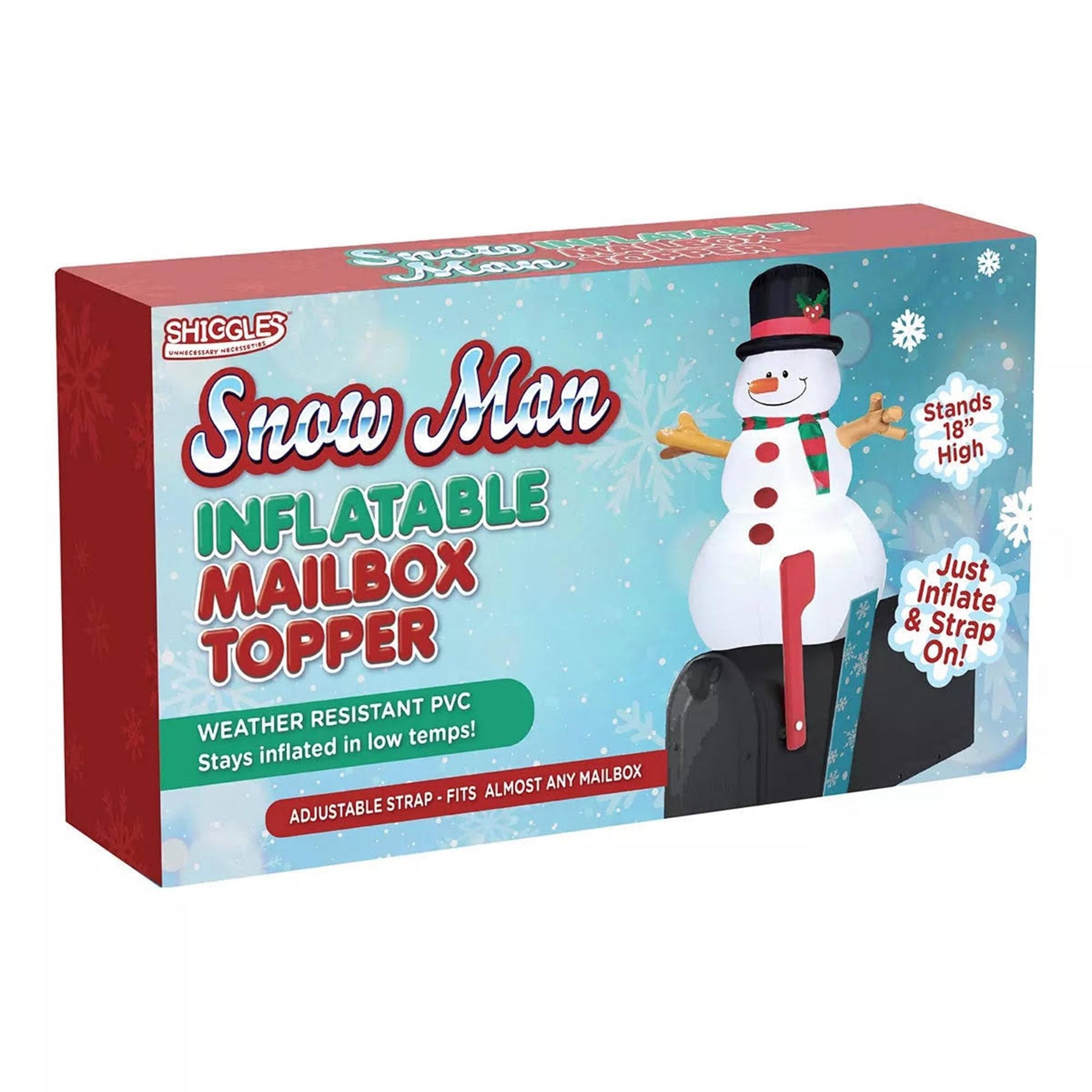 Snowman Inflatable Holiday Mailbox Cover and Topper