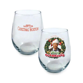 National Lampoon's Christmas Vacation Merry Clarkmas 21oz Stemless Glass 4-Pack