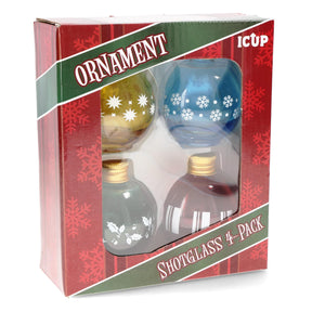 Holiday Ornament Shot Glass Set (4-Pack)