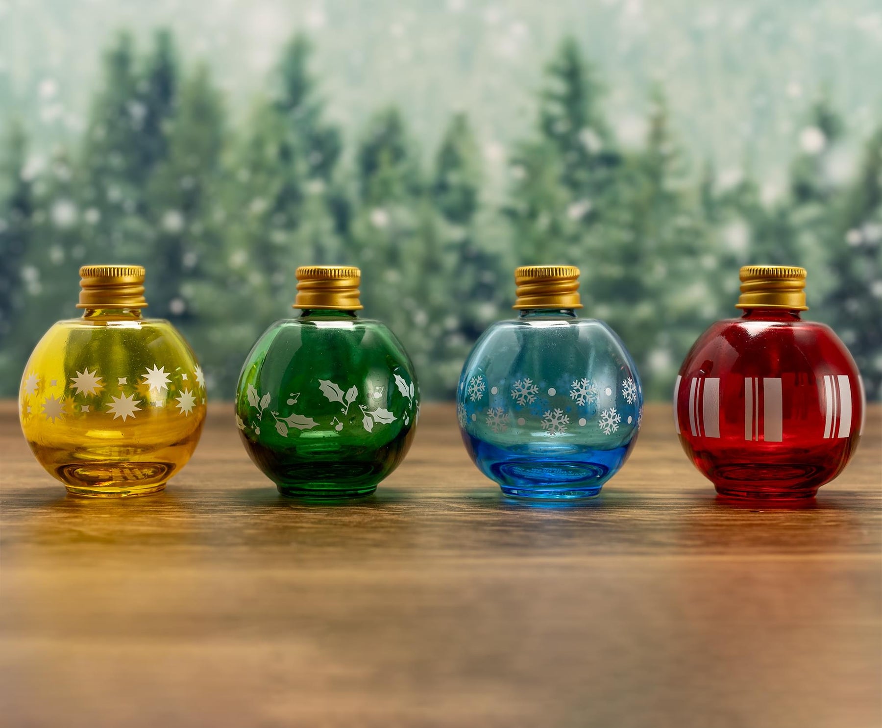 Holiday Ornament Shot Glass Set (4-Pack)