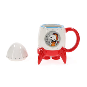 Peanuts Snoopy in Rocketship 15oz Molded Mug with Cap