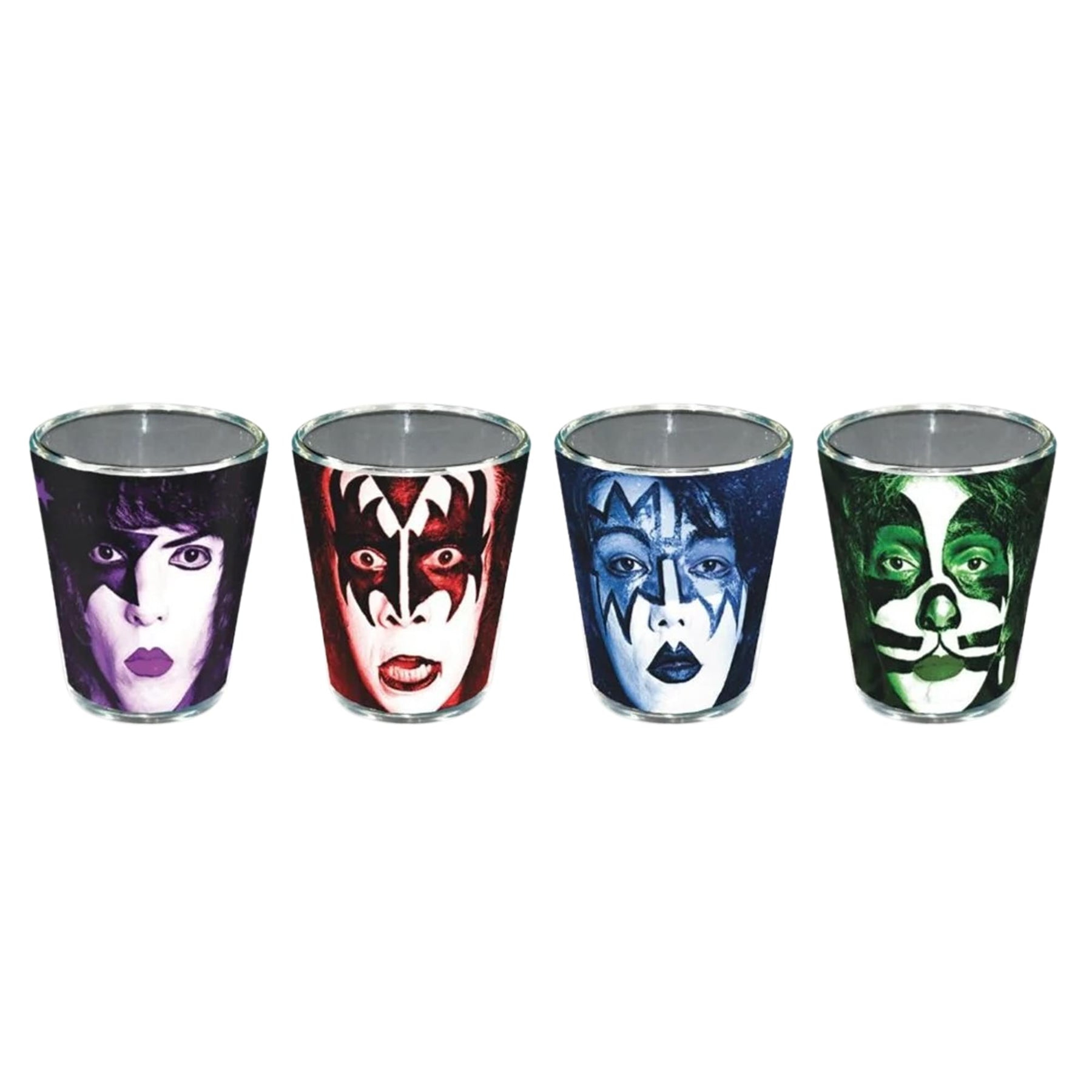 KISS 4-Piece 1.5oz Shot Glass Set