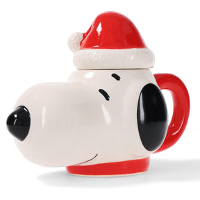 Peanuts Santa Snoopy 14.5oz Molded Mug with Lid