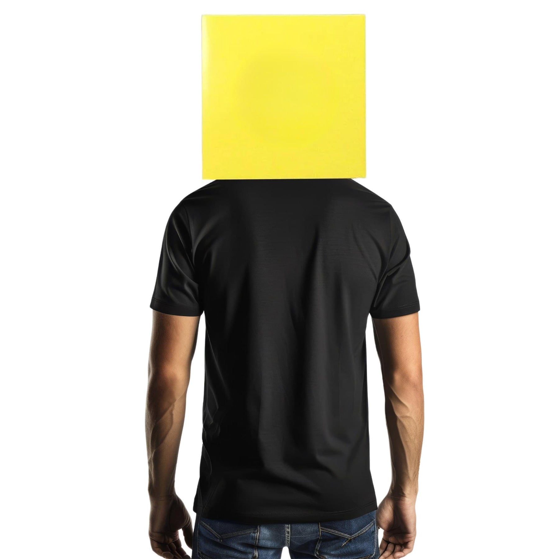 Male Yellow Brickman Costume Box Head