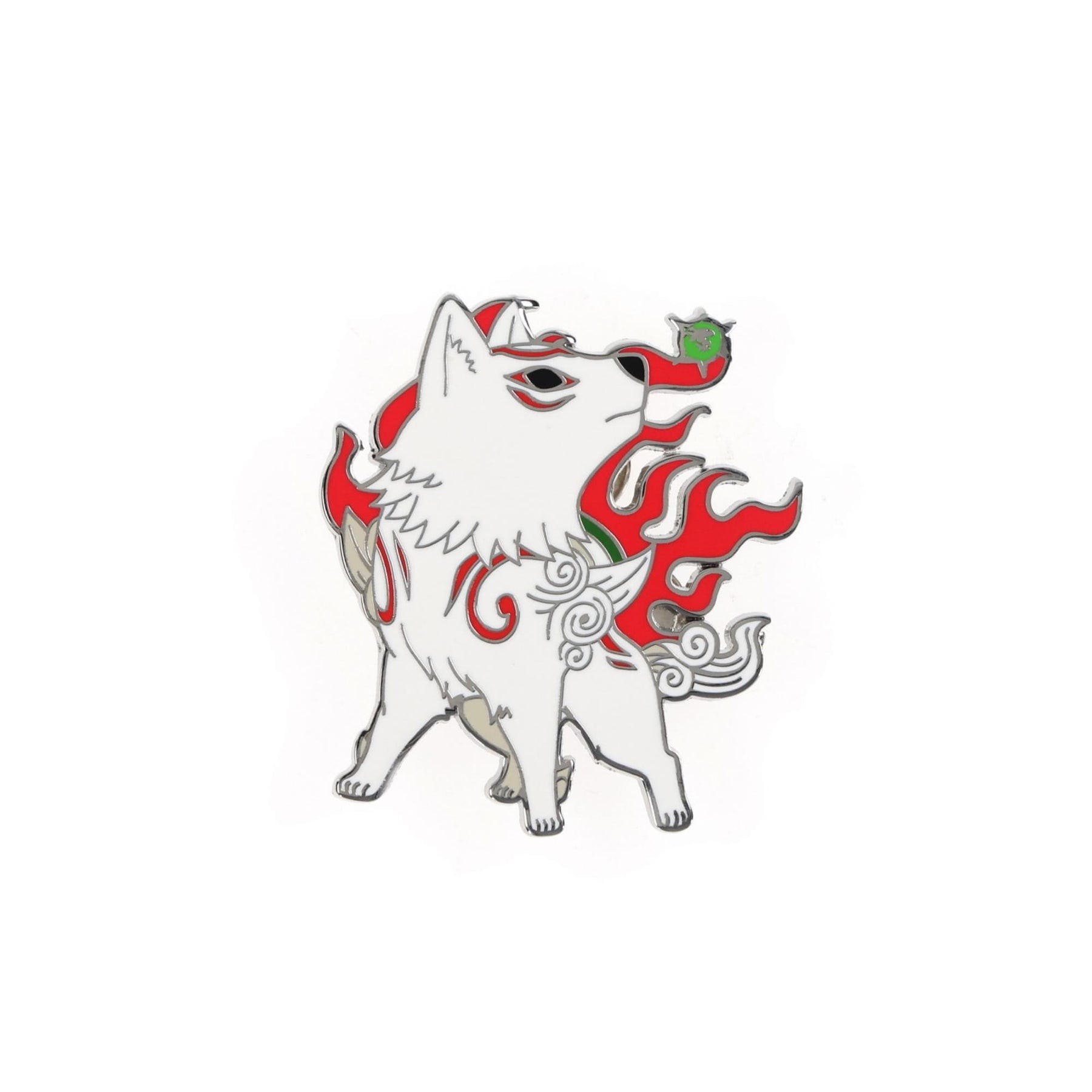 Okami Amaterasu 2 Inch Enamel Nendoroid Pin