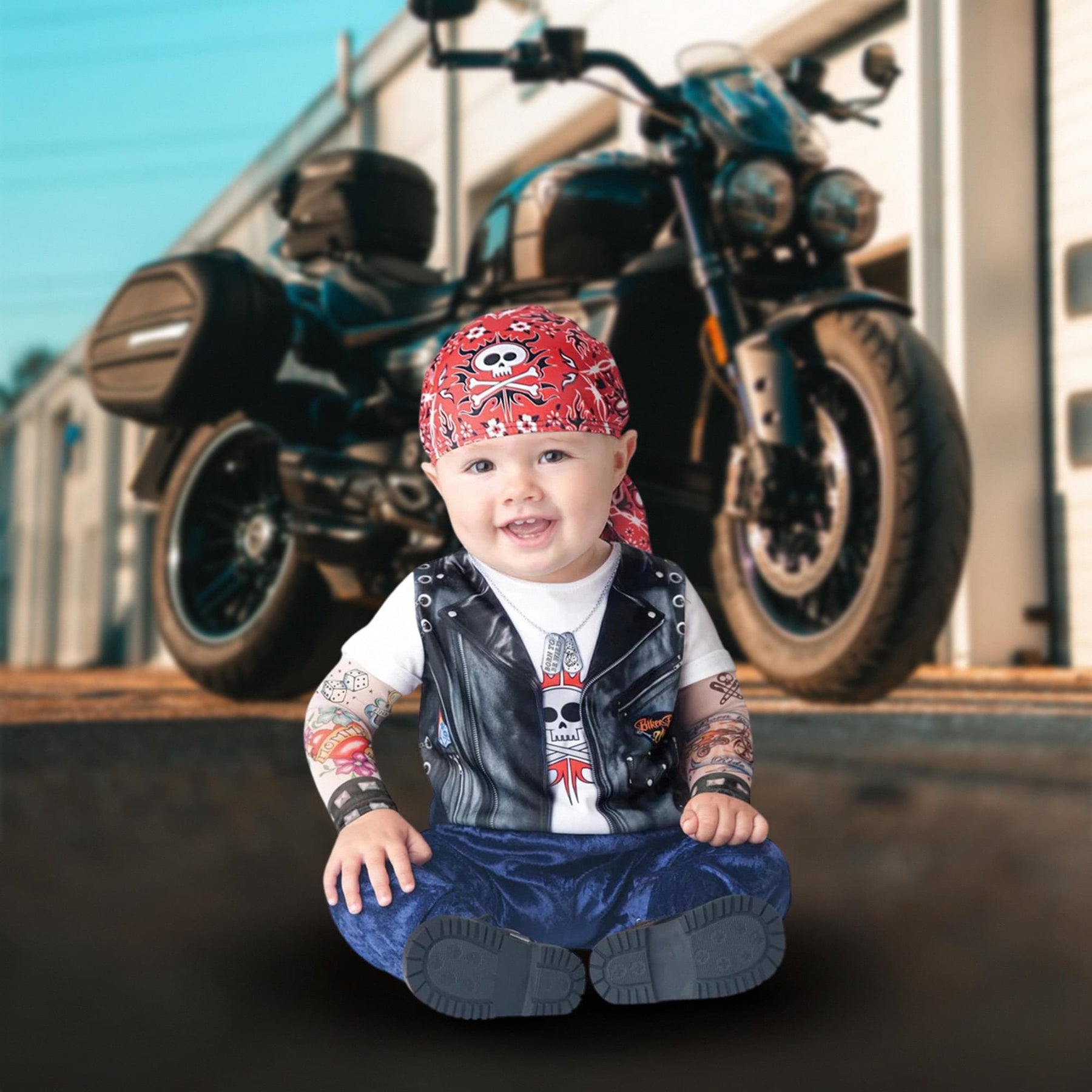 Born To Be Wild Biker Costume Child Infant