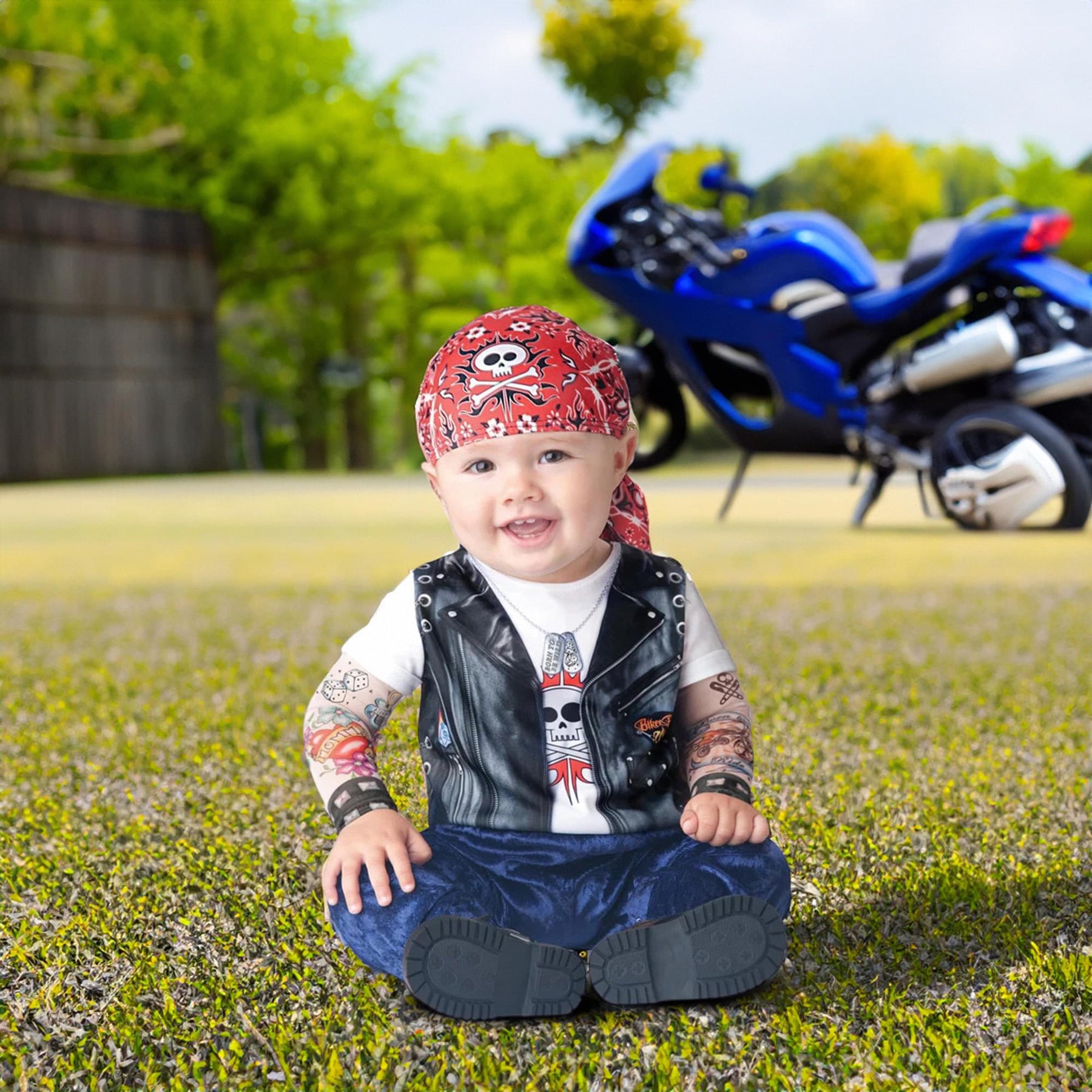 Born To Be Wild Biker Costume Child Infant