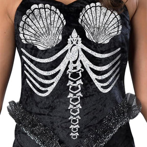 Skeleton Mermaid Girl's Costume