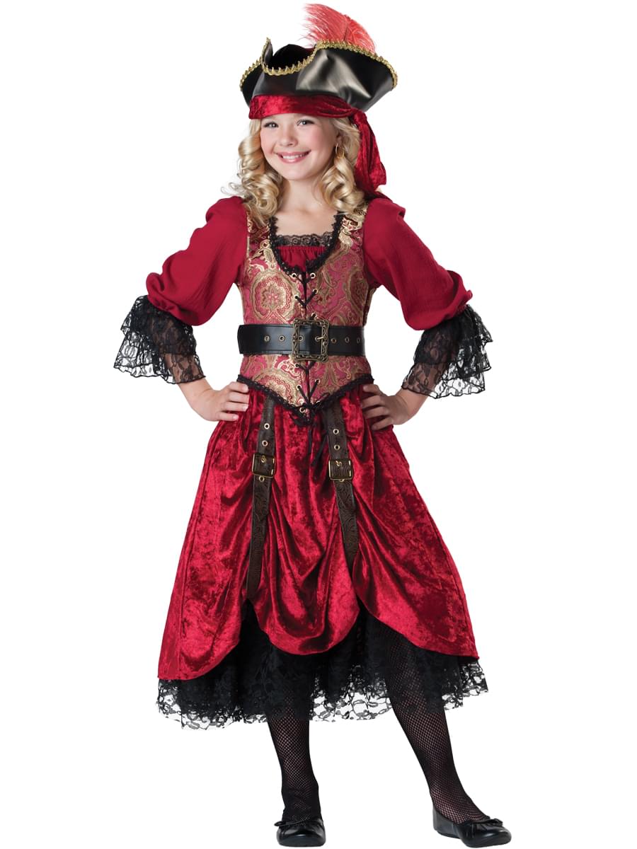 Swashbucklin' Scarlet Pirate Dress Costume Child