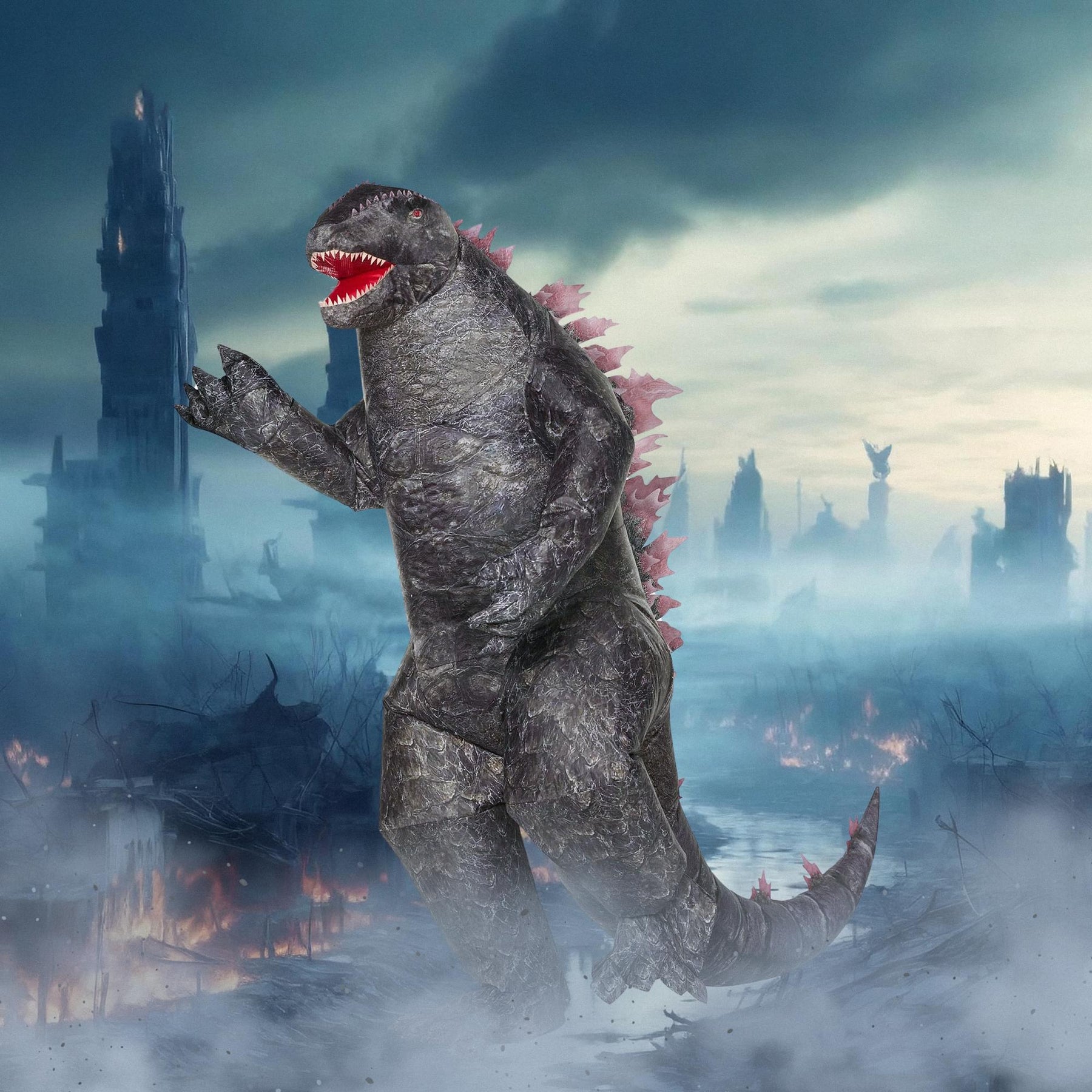 Godzilla x Kong Inflatable Godzilla Adult Costume | One Size Fits Most