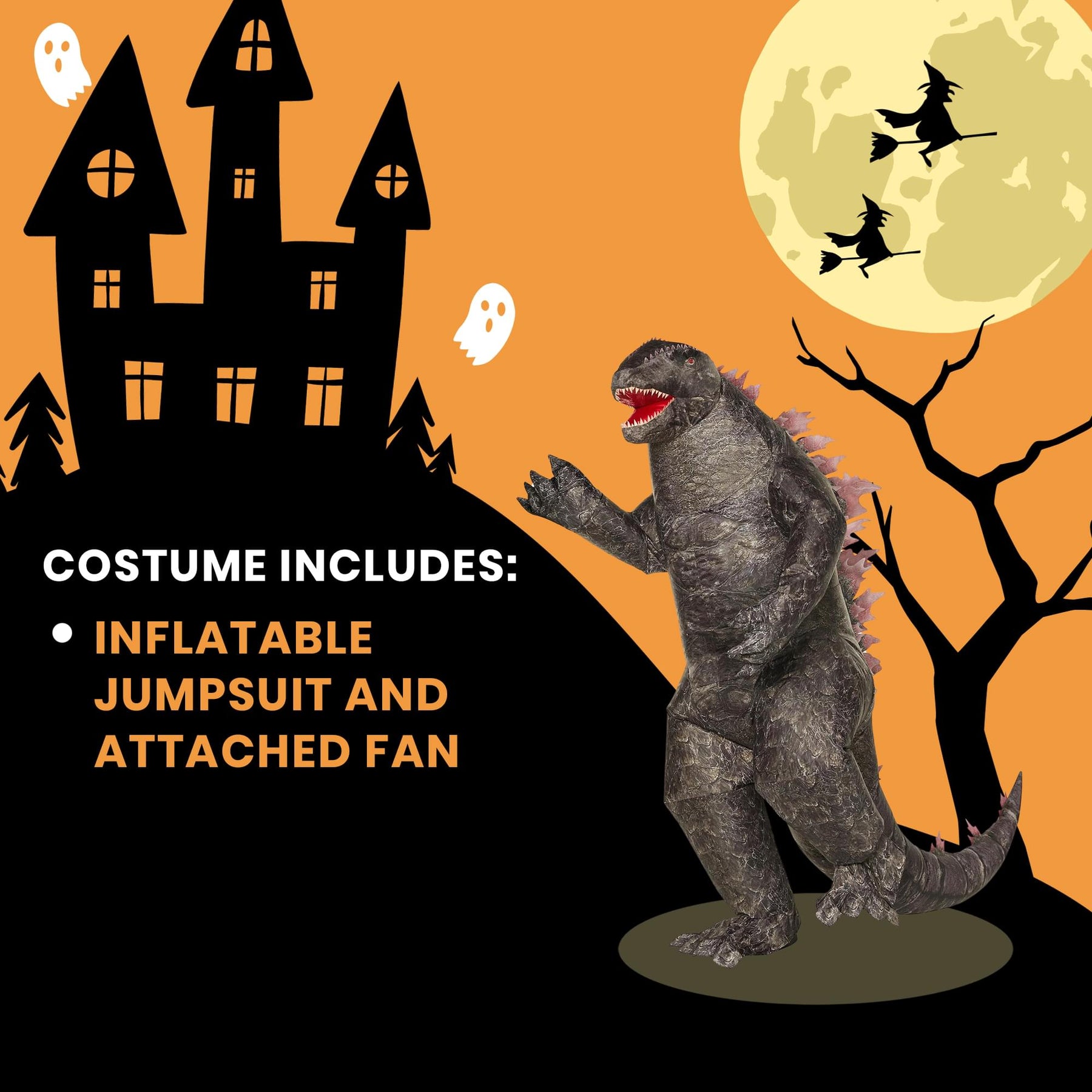 Godzilla x Kong Inflatable Godzilla Adult Costume | One Size Fits Most