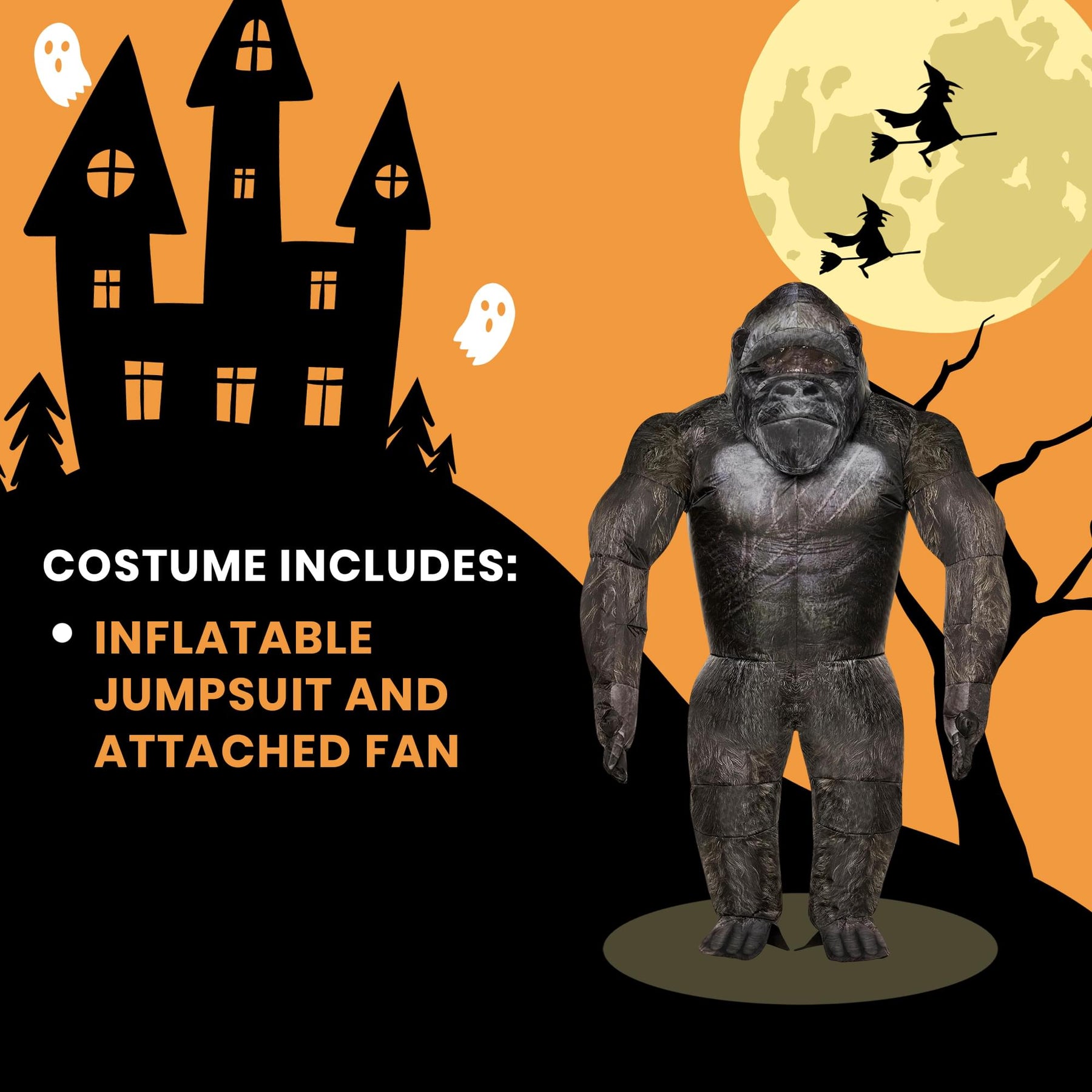 Godzilla x Kong Inflatable Kong Adult Costume | One Size Fits Most