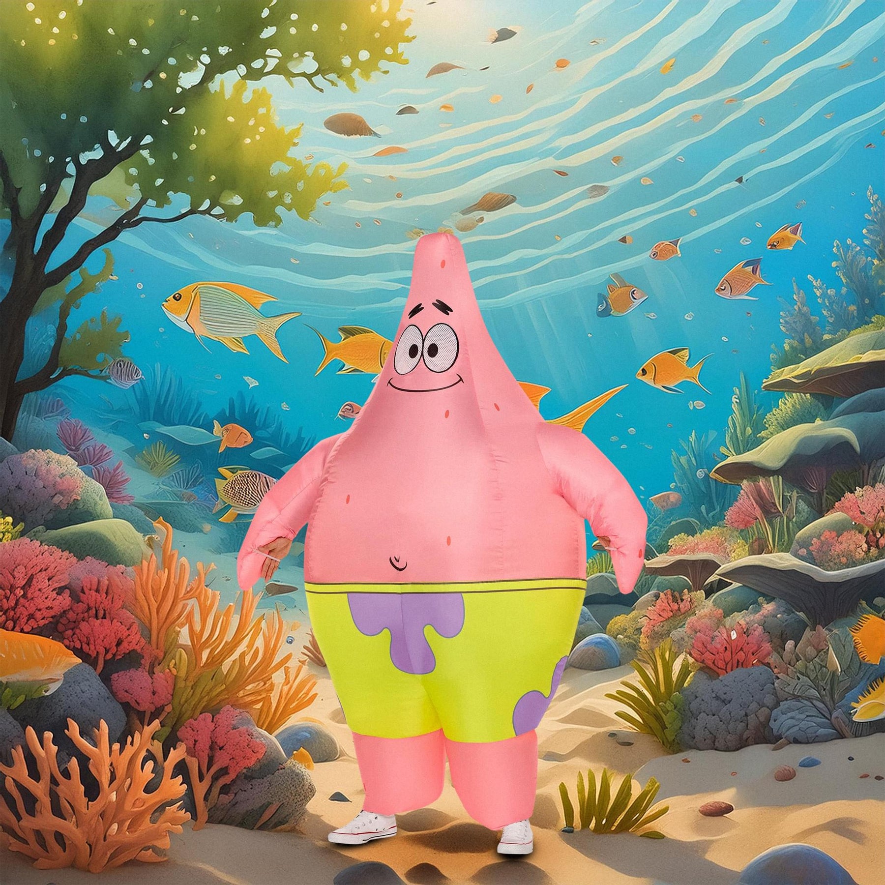 SpongeBob Inflatable Patrick Star Child Costume | One Size Fits Up To 14