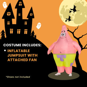 SpongeBob Inflatable Patrick Star Child Costume | One Size Fits Up To 14